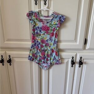 Posh Peanut Floral Bodysuit Twirl 2T